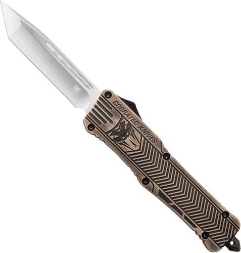 COBRATEC LARGE CTK1 OTF SAND DISTRESSED CRKTE 3" TANTO - 