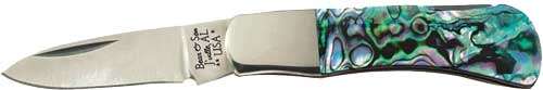 BEAR & SON ABALONE EXECUTIVE 2.5" LOCKBACK SS/ABALONE HNDL - 