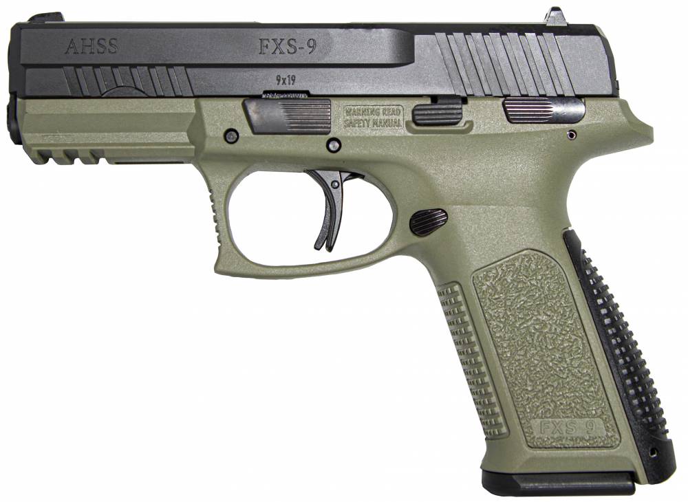 ATI AGAOGLU FXS-9 HGA 9MM 4.1IN BBL GREEN 10RD