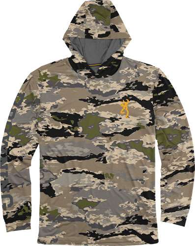 BROWNING HOODED LONG SLEEVE TECH T-SHIRT OVIX XX-LARGE - Browning