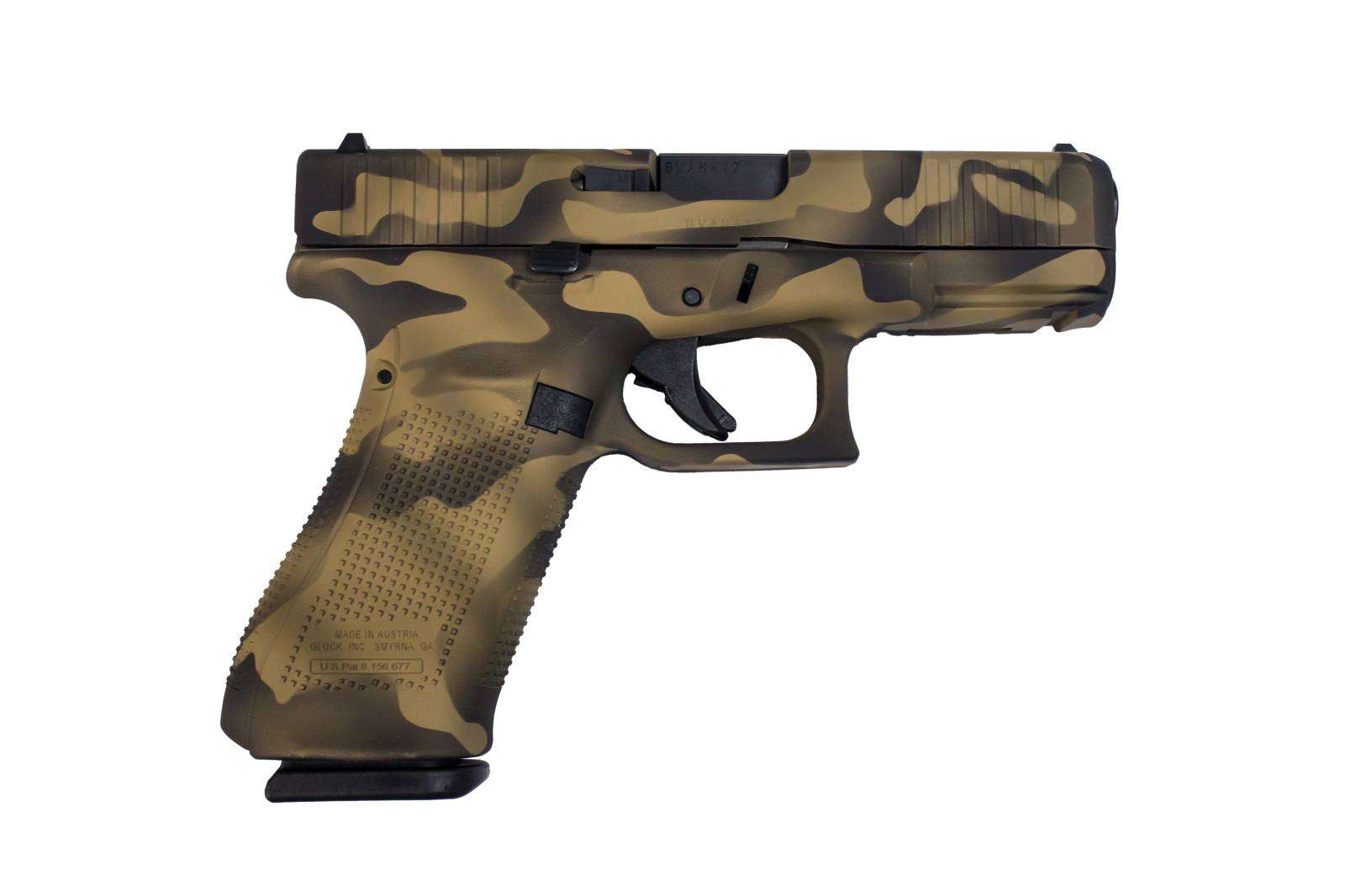 GLOCK 45 G45 GEN 5 HGA 9MM 4.0 IN BBL 5LB 3 17RD MAGS CERAKOTE SANDSTORM CAMO SLIDE AND FRAME - Glock