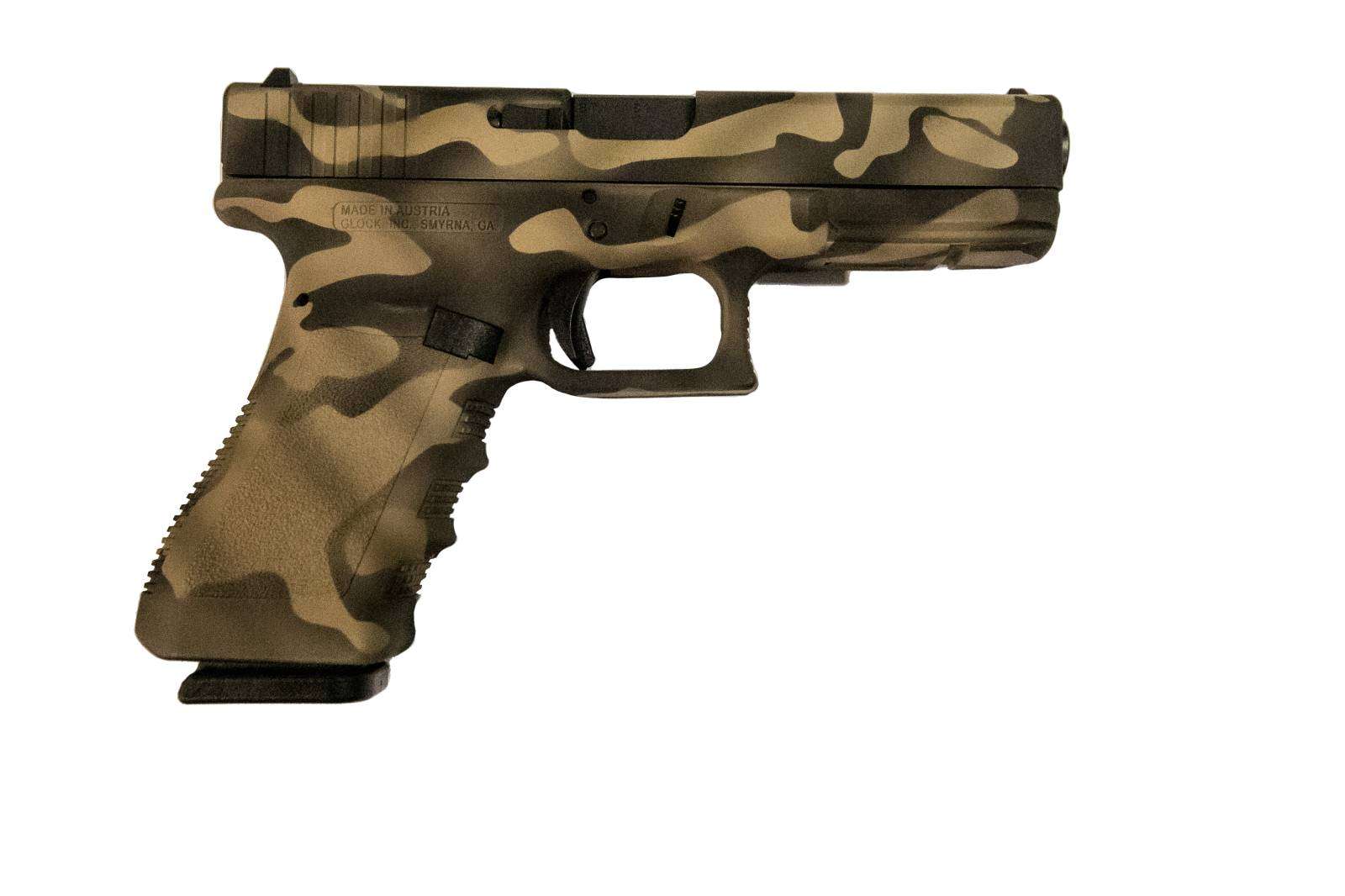 GLOCK 22 G22 HGA 40 S&W 4.49 IN BBL FS 5LB 2 15RD MAGS CERAKOTE SANDSTORM CAMO SLIDE AND FRAME - Glock