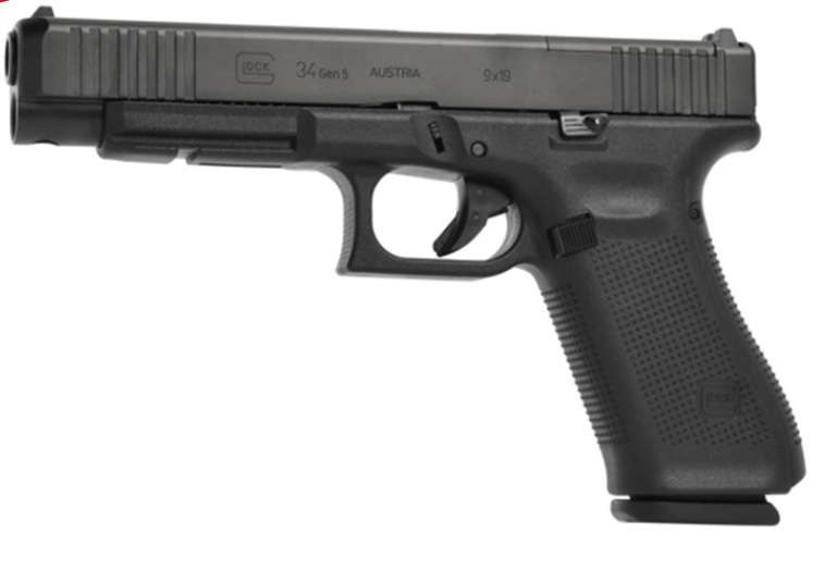 GLOCK 34 G34 GEN 5 MOS HGA 9MM 5.32 IN BBL ADJ 4LB 3 17RD MAGS CERAKOTE GRAY BATTLEWORN FRAME/SLIDE - Glock