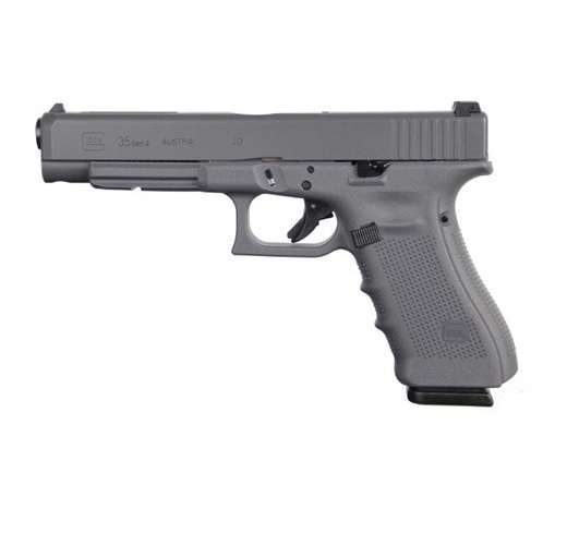 GLOCK 35 G35 HGA 40S&W 5.32IN BBL ADJ 3.5LB 2 15RD MAGS CERAKOTE GRAY BATTLEWORN FRAME/SLIDE - Glock