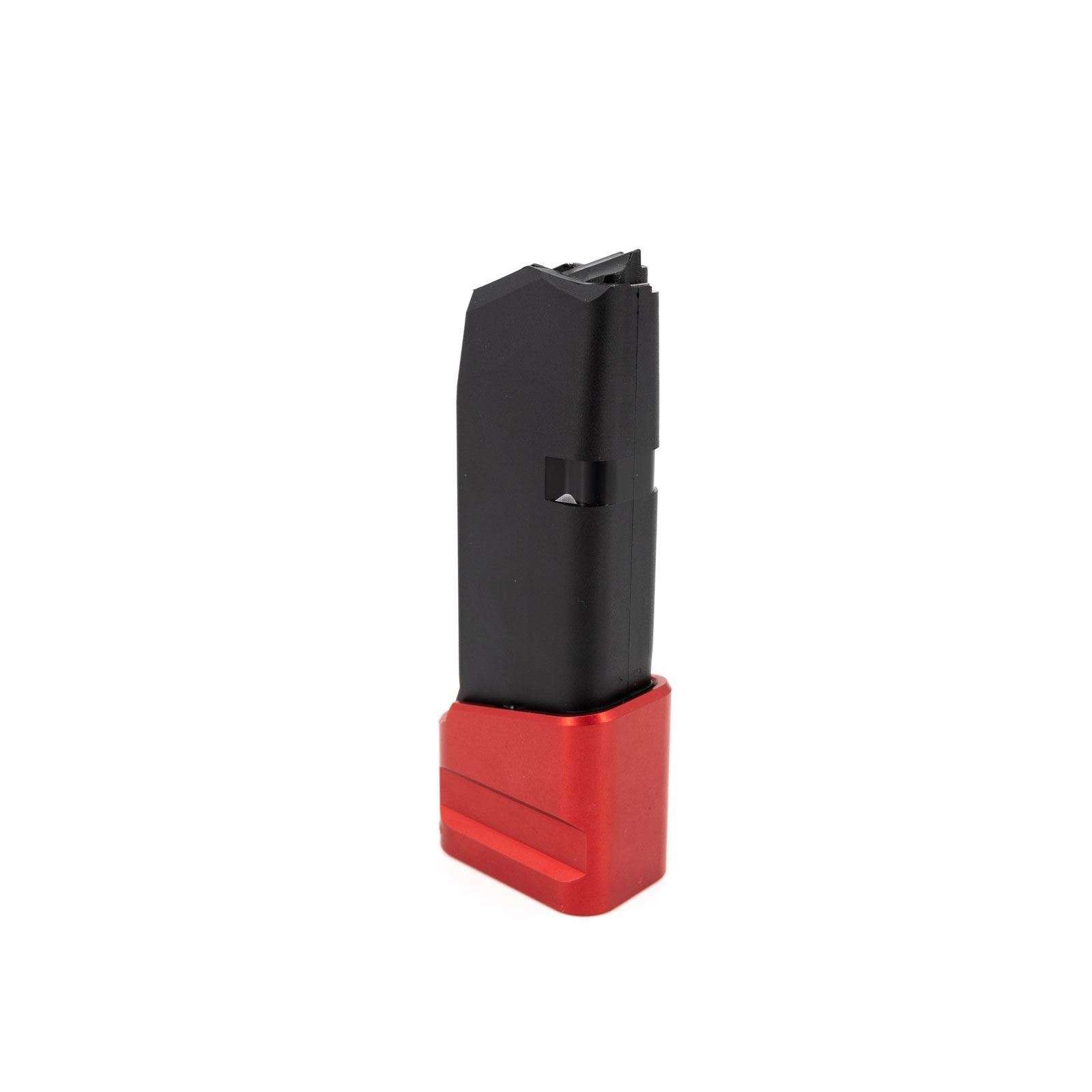 SHIELD ARMS MAG EXTENSION +5/4 RED FITS GLOCK 26/27 MAGS - Shield Arms