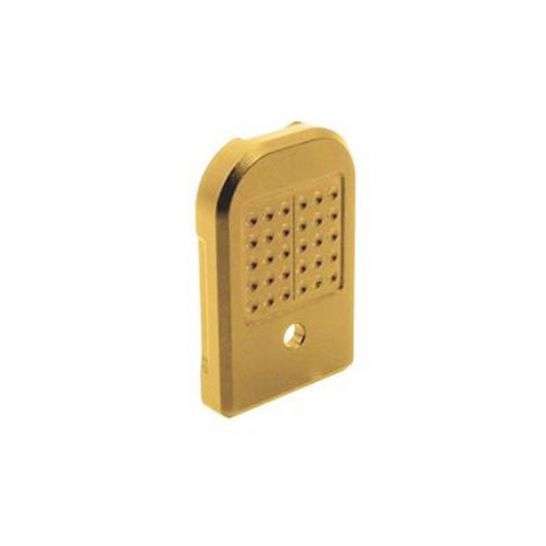 SHIELD ARMS S15 MAG +0 GOLD ALUMINUM BASE PLATE FITS GLOCK 43X/48 MAGS - Shield Arms