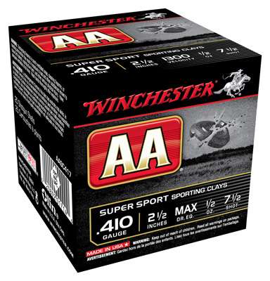 WINCHESTER AA 410 2.5" CASE LT 25RD 10BX/CS 1300FPS 1/2OZ 7.5 - Winchester Ammunition