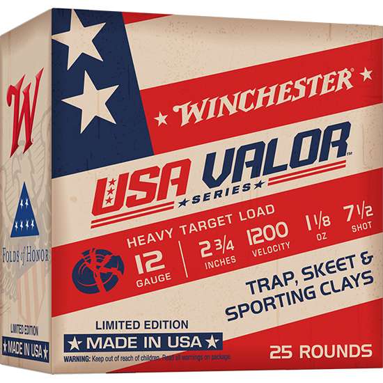 WIN USA VALOR 12GA 2.75 LS 1-1/8OZ #7.5 25/10 - Winchester Ammo