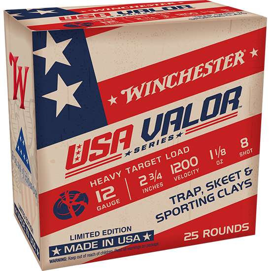 WIN USA VALOR 12GA 2.75 LS 1-1/8OZ #8 25/10 - Winchester Ammo