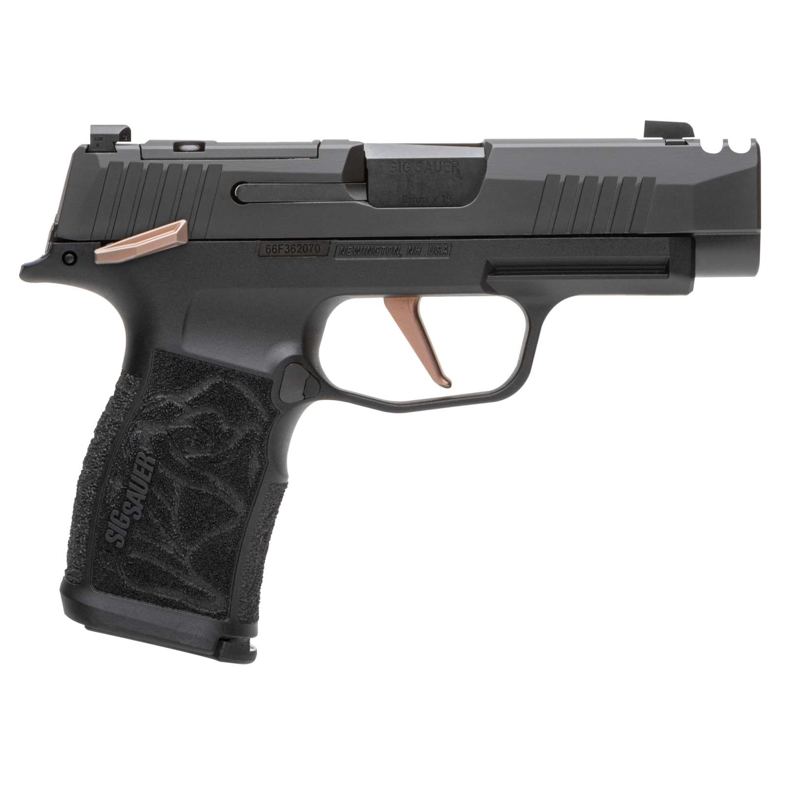 Sig Sauer P365 Rose Handgun 9MM 12Rd Magazines (2) 3.1" Barrel Black With R-img-1