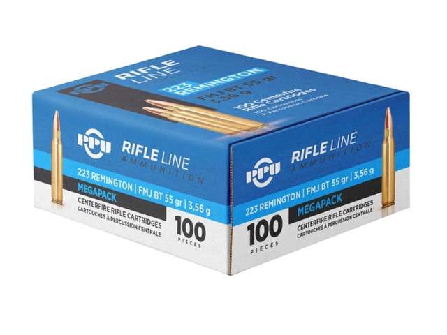 PPU MEGAPACK AMO 223 REM 55GR FMJBT 100RD (8 BOX CASE) - Ppu