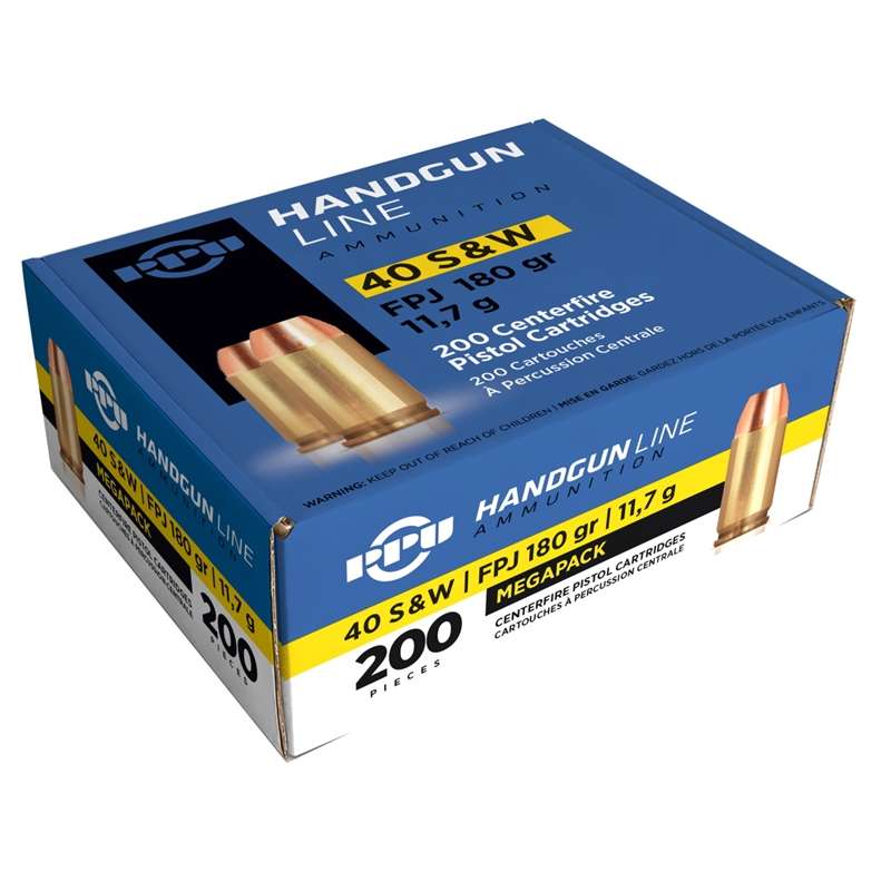 PPU MEGAPACK AMO 40 S&W 180GR FMJ 200RD (3 BOX CASE) - Ppu