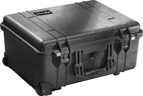 PELICAN PROTECTOR LRGE PISTOL CASE W/FOAM WHEELS/HANDLE BLK - Pelican