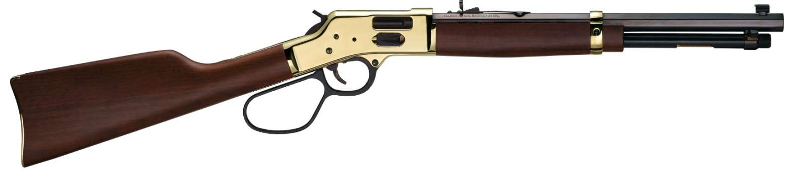New Henry Big Boy Golden Brass Carbine Side Gate Large Loop-img-0