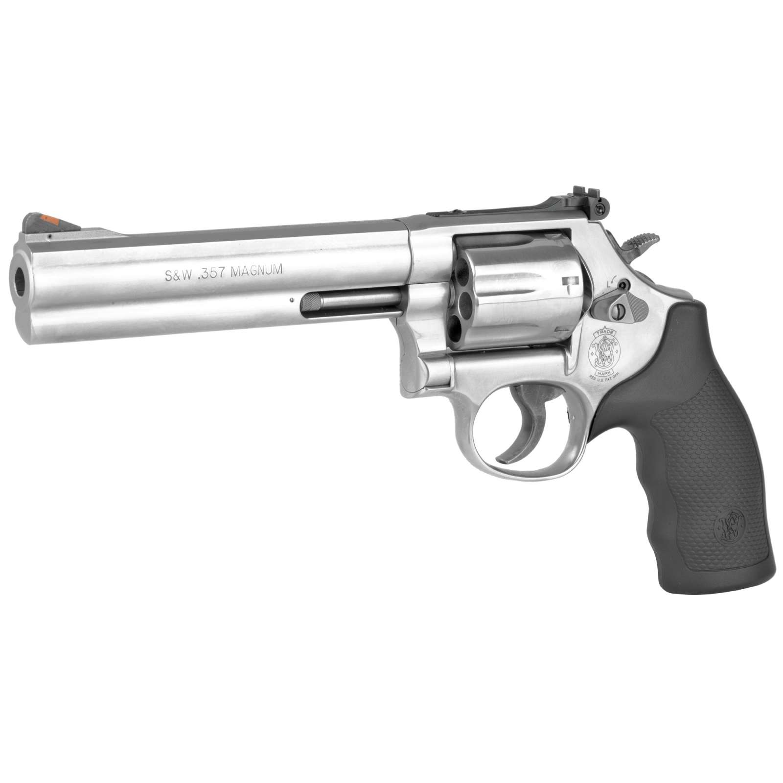 Smith & Wesson 164198 686 Plus 357 Mag 7 Round 6" Stainless Steel Black Pol-img-1