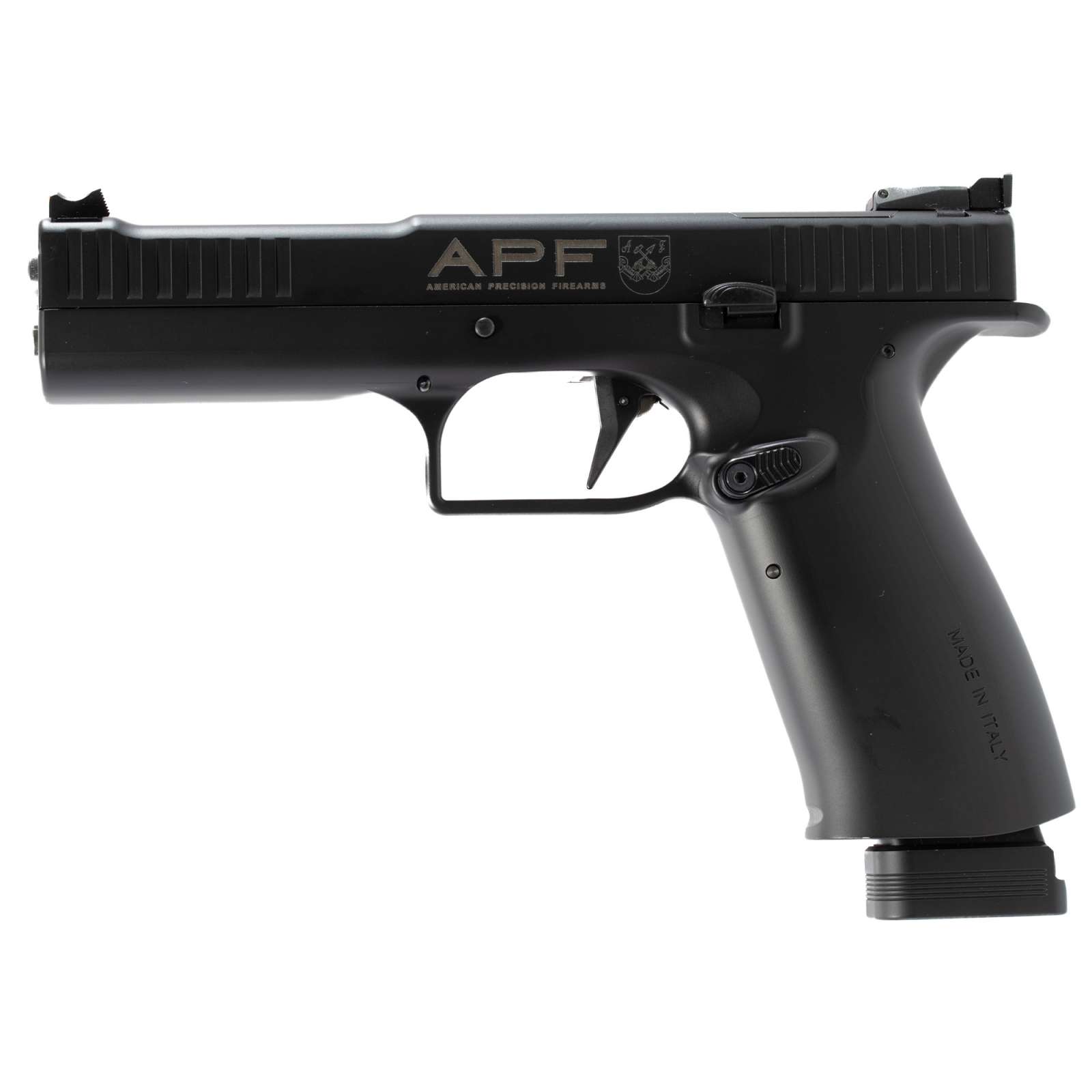 AMERICAN PREC FIREARMS STRIKE ONE ERGAL PRO HGA 9MM 5 IN OR BBL ADJ SIGHT COMP TRIG BLK 2/17RD MAGS - American Precision Firearms