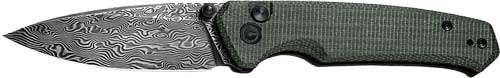 CIVIVI KNIFE ALTUS 2.97" GREEN MICARTA/BLACK DAMASCUS - 