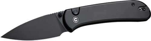 CIVIVI KNIFE QUIBIT 2.98" BLK/ BLK STONEWASH BUTTON LOCK - 