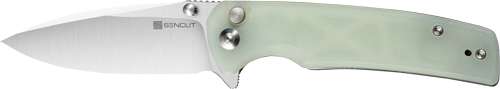 SENCUT KNIFE SACHSE 3.47" NATURAL G10/SATIN BUTTON LOCK - 