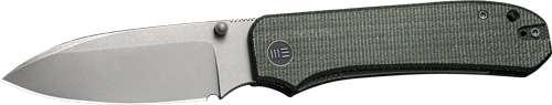 WE KNIFE BIG BANTER 3.69" GRN CANVAS MICARTA/GRAY STONEWASH - 