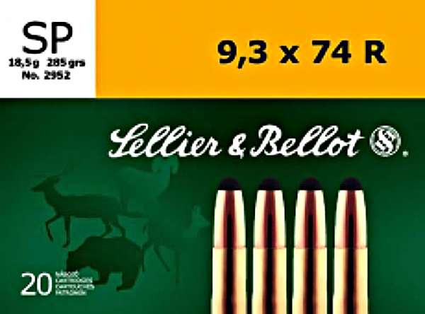 SELLIER & BELLOT AMO 9.3X74R 285GR SP 20-RD ( 20 BOXES PER CASE ) - Sellier & Bellot