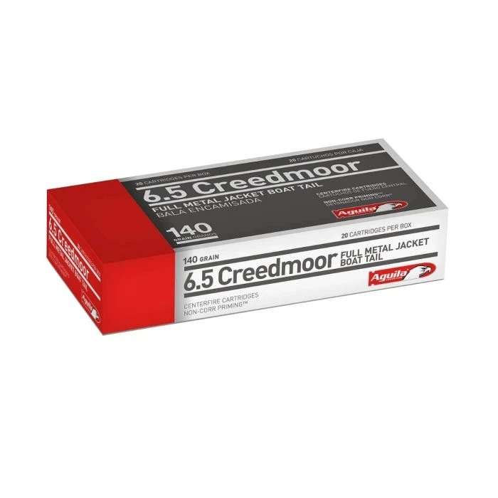 Aguila Ammunition 6.5 CREEDMOOR Rifle Ammo - 140 Grain | FMJ-BT | 500rd Case - Aguila