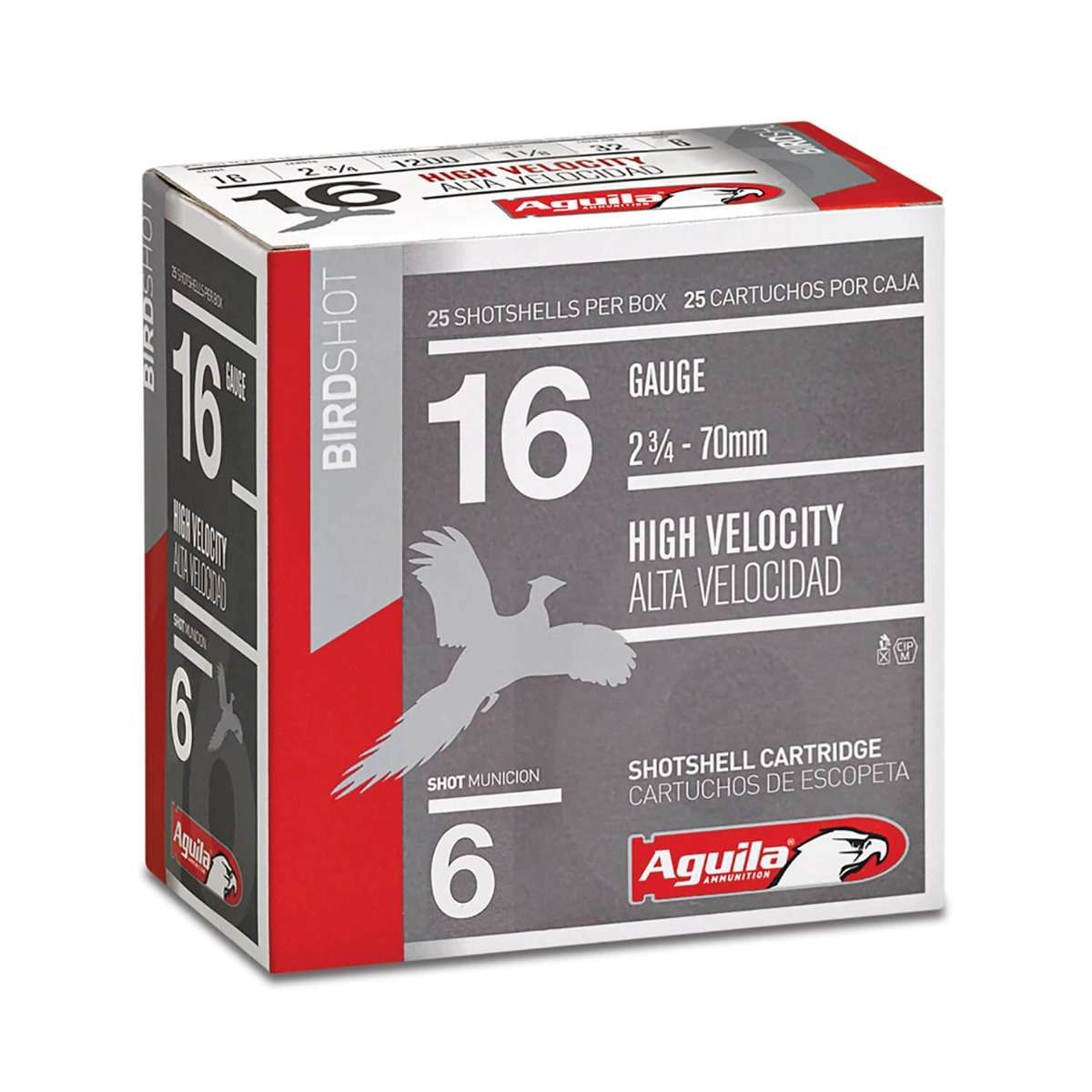 Aguila Ammunition 16ga Birdshot 2.75 inch Shotgun Shells - #6 Shot | 1-1/8oz | 1240 fps | 250rd Case - Aguila