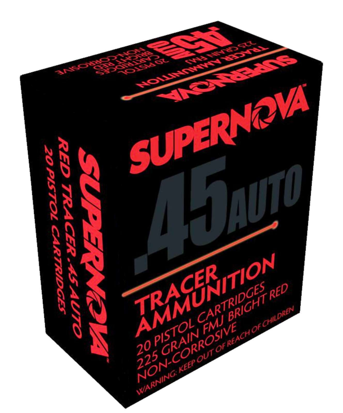 PINEY MOUNTAIN AMMUNITION AMO 45 AUTO 225GR FMJ RED TRACER 20RD ( 10 ...