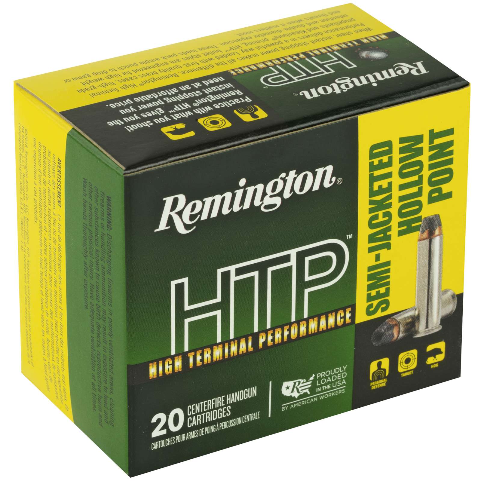 REMINGTON AMMUNITION HTP 38 SPECIAL +P 125 GR SEMI JACKETED HOLLOW ...