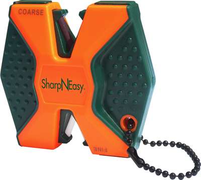 Accusharp 336C SharpNEasy 2-Step Fine, Coarse Ceramic Sharpener Plastic Handle Black/Orange