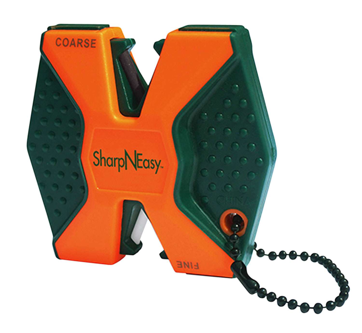 Accusharp 336C SharpNEasy 2Step Fine, Coarse Ceramic Sharpener Plastic Handle Black/Orange