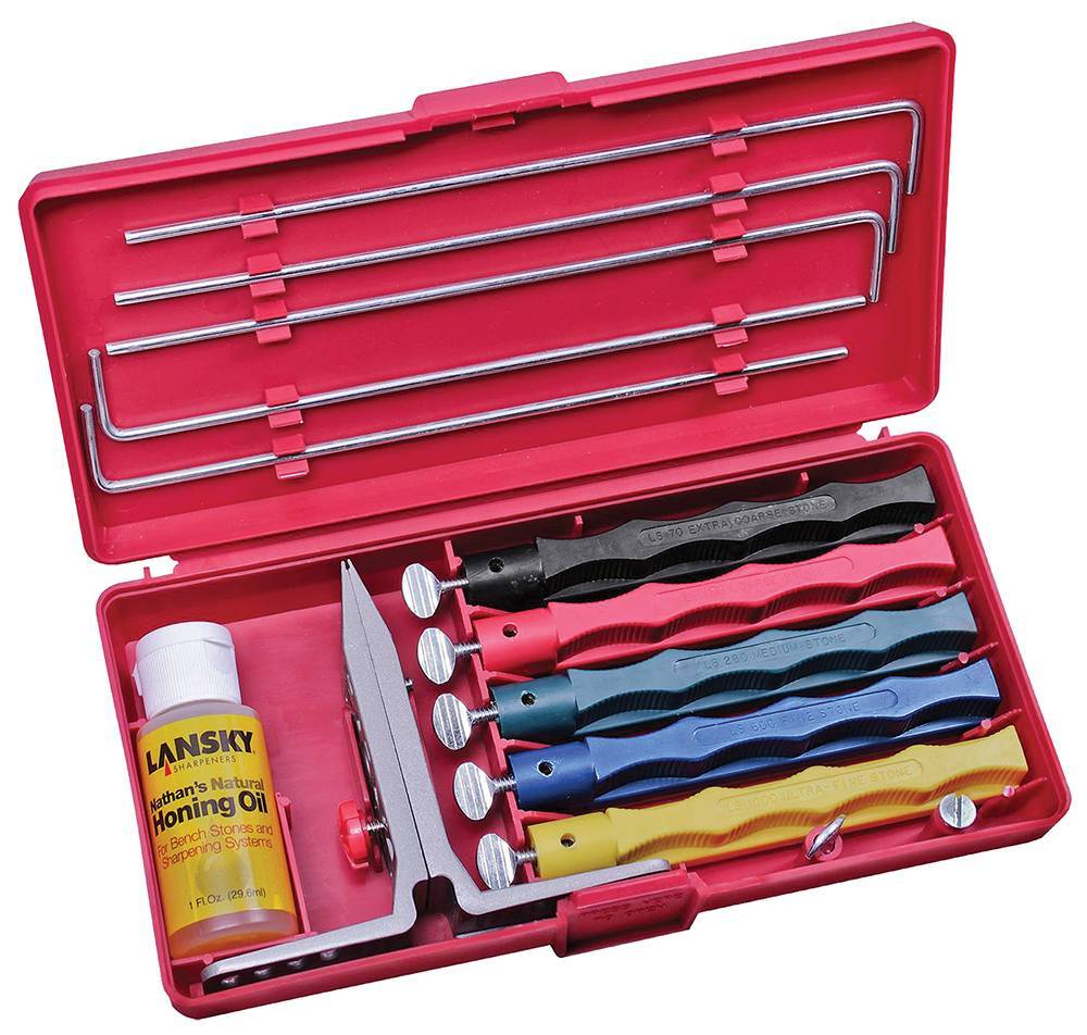 Lansky LKCLX Deluxe 5Stone Knife Sharpening System Extra Coarse