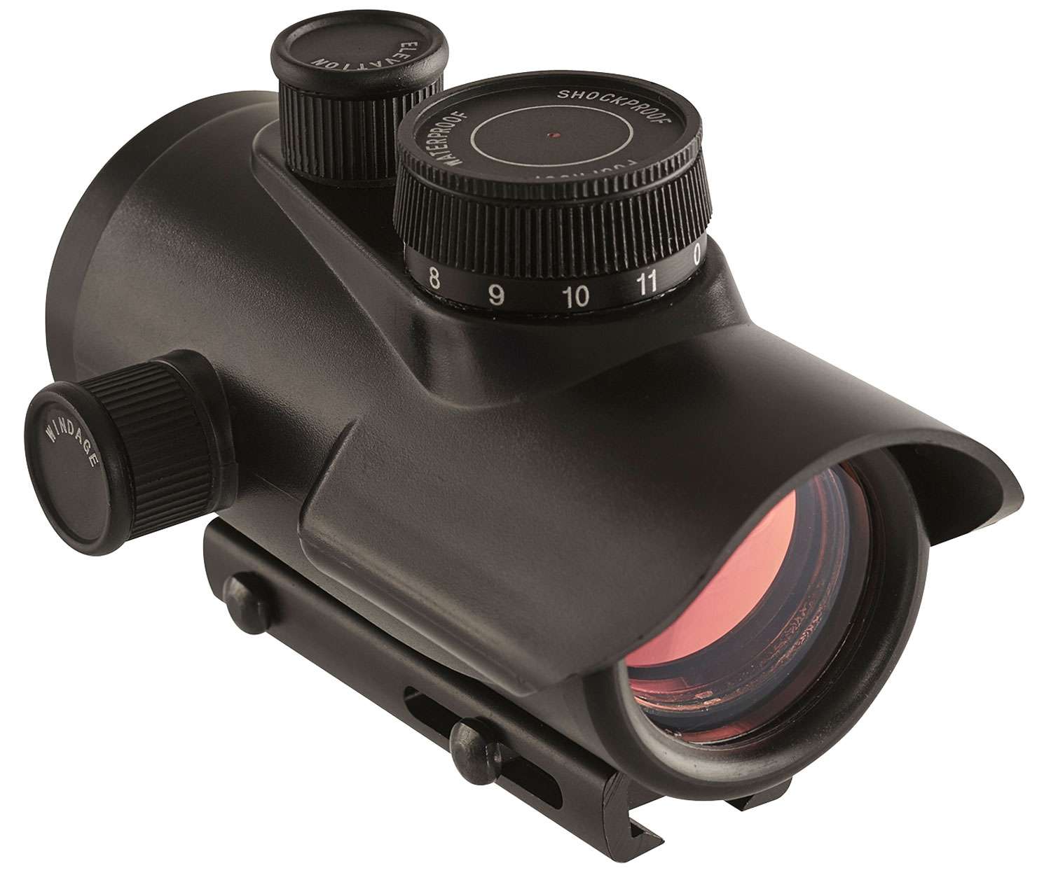 Axeon 2218639 Dot Optics 1x 30mm Obj 5 MOA Dot Red Black | Skogen's Gun