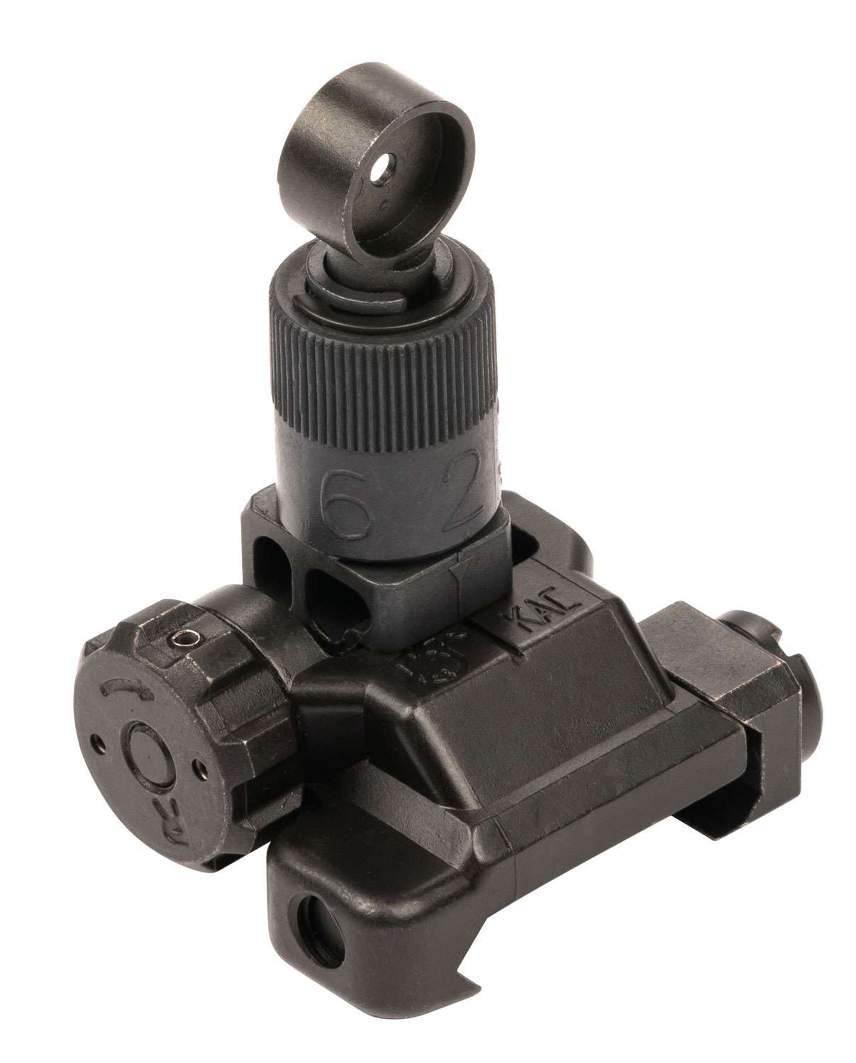 Knights Armament 25650 Micro Iron Sights Rear Folding Steel Black