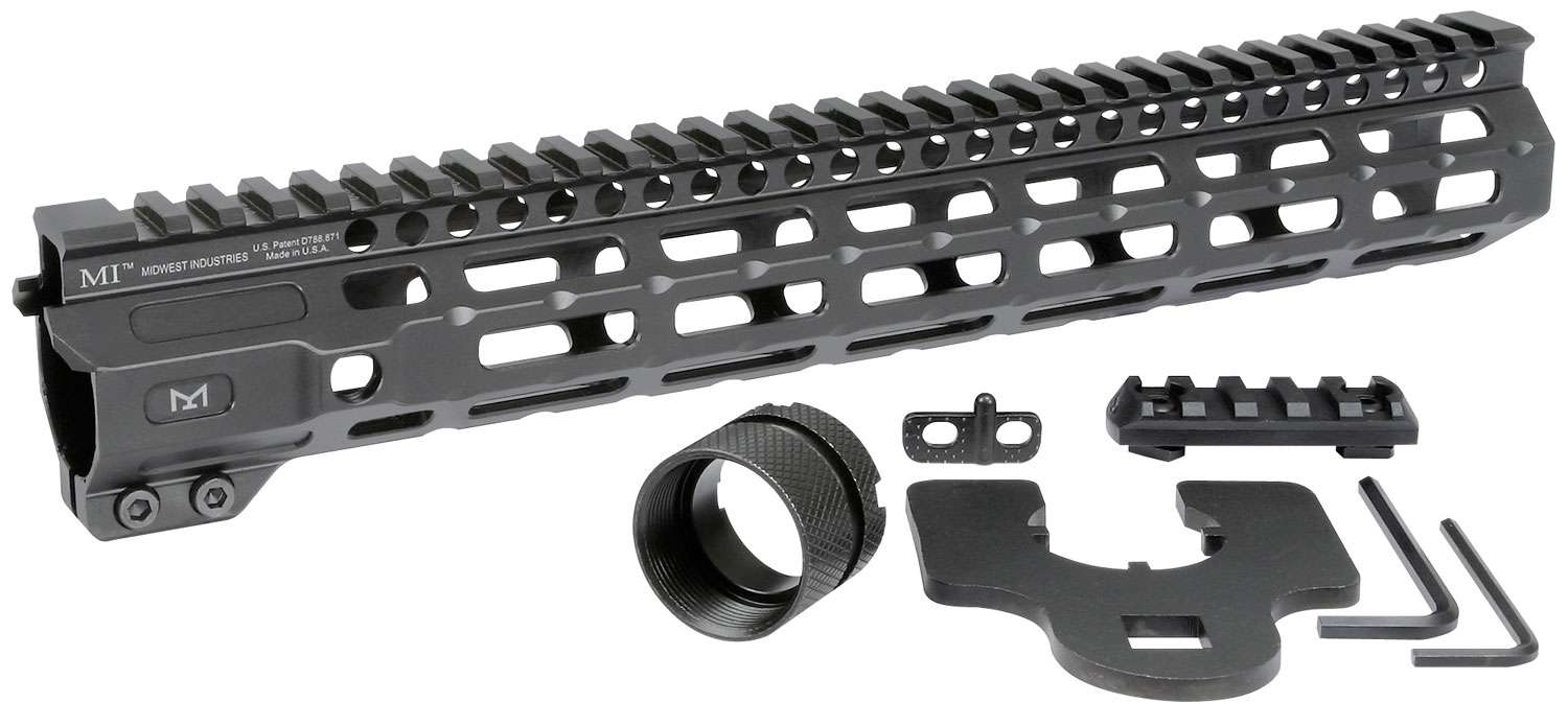 MIDWEST INDUSTRIES INC MICRM12625 M Series AR 15 6061 Aluminum Black 