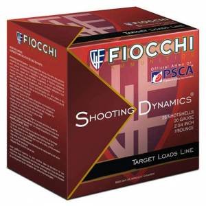 FIOCCHI SHOOTING DYNAMICS AMO 20GA 2.75 IN 7/8 OZ #8 1210FPS 25-RD ( 10 BOXES PER CASE )