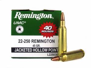 Remington Ammunition L22503B UMC  22-250 Rem 45 gr Jacketed Hollow Point (JHP) 40 Bx/ 10 Cs