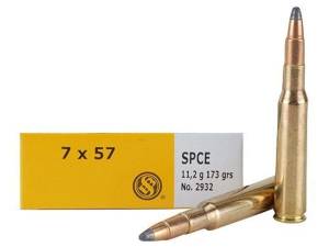 Sellier & Bellot SB757C Rifle  7x57mm Mauser 173 gr Soft Point Cut-Through Edge (SPCE) 20 Bx/ 20 Cs
