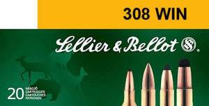 Sellier & Bellot SB308A Rifle  308 Win 147 gr Full Metal Jacket (FMJ) 20 Bx/ 25 Cs