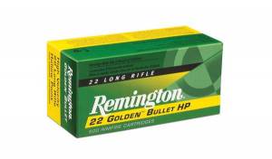 Remington Ammunition 1600 Golden Bullet  22 LR 36 gr Plated Hollow Point 100 Bx/ 50 Cs