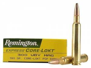 Remington Ammunition R300WB1 Core-Lokt  300 Wthby Mag 180 gr Core-Lokt Pointed Soft Point (PSPCL) 20 Rd Box