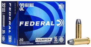 Federal C32HRA Champion Training 32 H&R Mag 95 gr Lead Semi Wadcutter (LSWC) 20 Bx/ 25 Cs