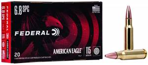 Federal AE68A American Eagle  6.8 SPC 115 gr Full Metal Jacket (FMJ) 20 Bx/ 10 Cs