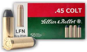 Sellier & Bellot SB45D Handgun  45 Colt (LC) 250 gr Lead Flat Nose (LFN) 50 Bx/ 12 Cs
