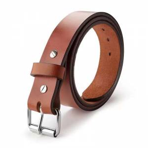 Brown Leather/Silver Clip Braces - Navy Spots - The Armoury