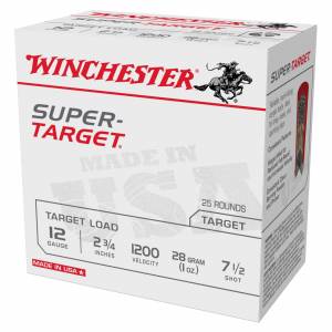 Winchester Ammo TRGT12007 Super Target 12 Gauge 2.75" 1 oz 7.5 Shot 25 Bx/ 10 Cs