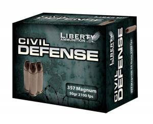 Liberty Ammunition LACD357030 Civil Defense  357 Mag 50 gr Hollow Point (HP) 20 Bx/ 50 Cs