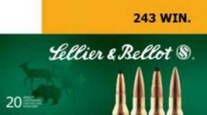 Sellier & Bellot SB243A Rifle  243 Win 100 gr Soft Point (SP) 20 Bx/ 25 Cs