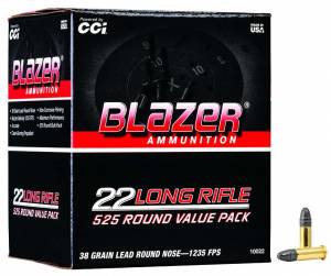 CCI 10022 Blazer  22 LR 38 gr Lead Round Nose 525rd Box