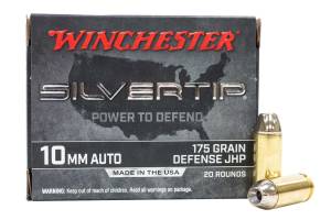 Winchester Ammo W10MMST Super-X  10mm Auto 175 gr Silvertip Hollow Point 20 Bx/ 10 Cs